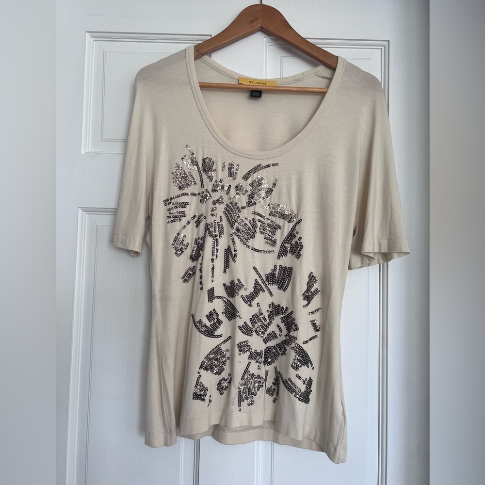 St. John Sequin Shirt - Neiman Marcus